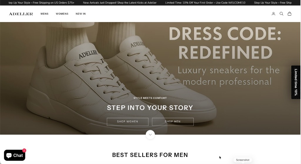 Adeller - Shopify eCommerce Redesign