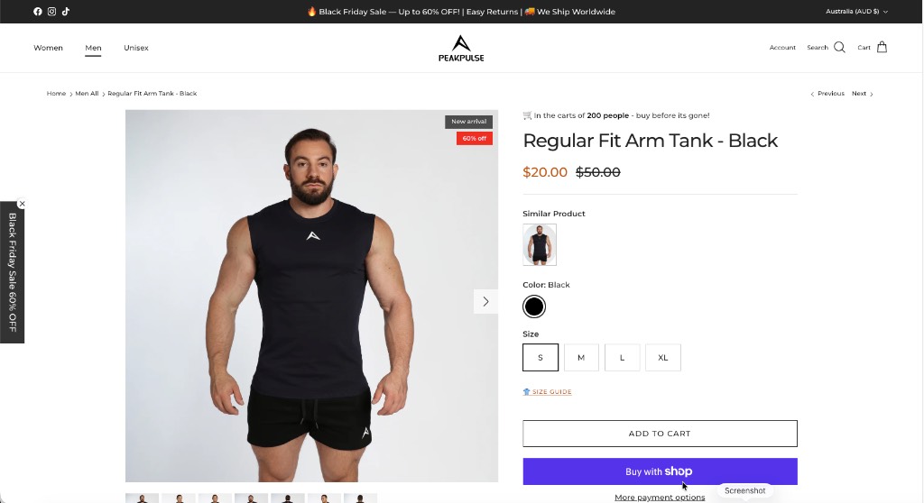 PeakPulse - High-Converting Shopify Store